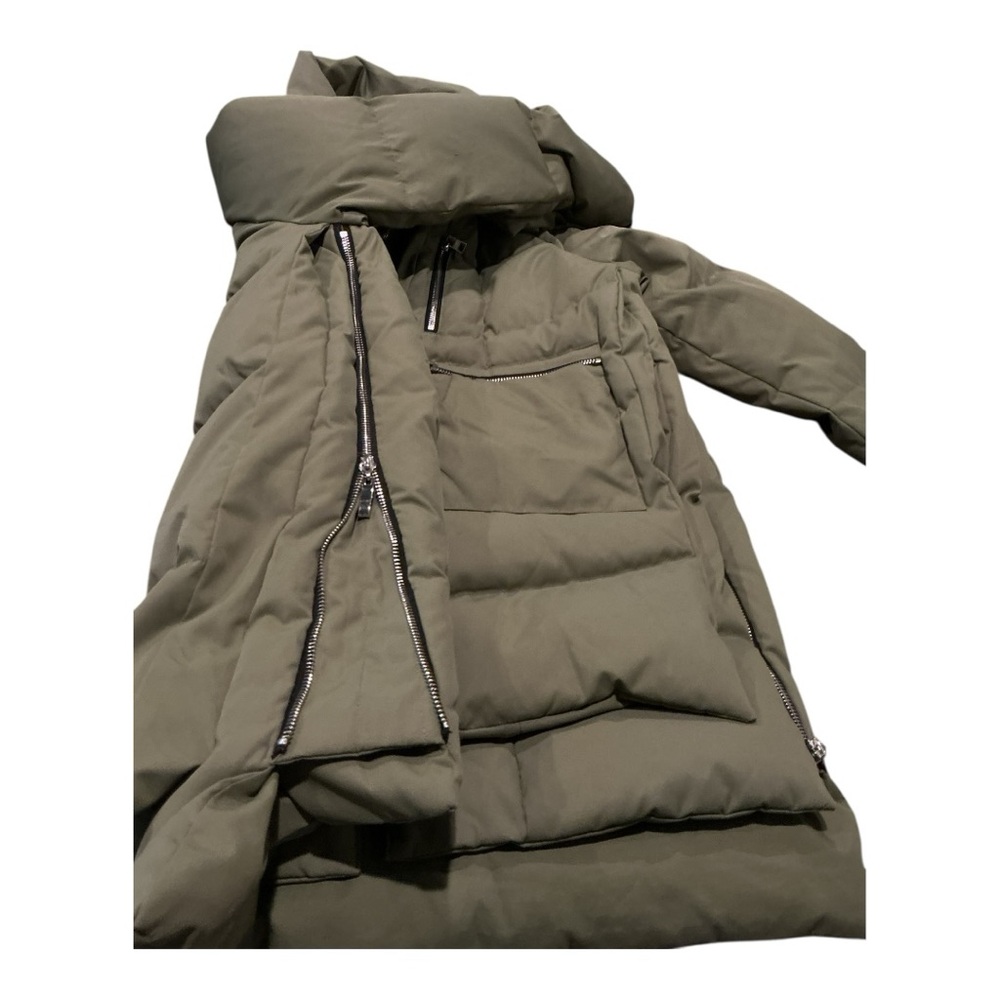Orolay Women’s Olive Green Puffer Jacket Size Small Hooded Winter Coat - Picture 10 of 12